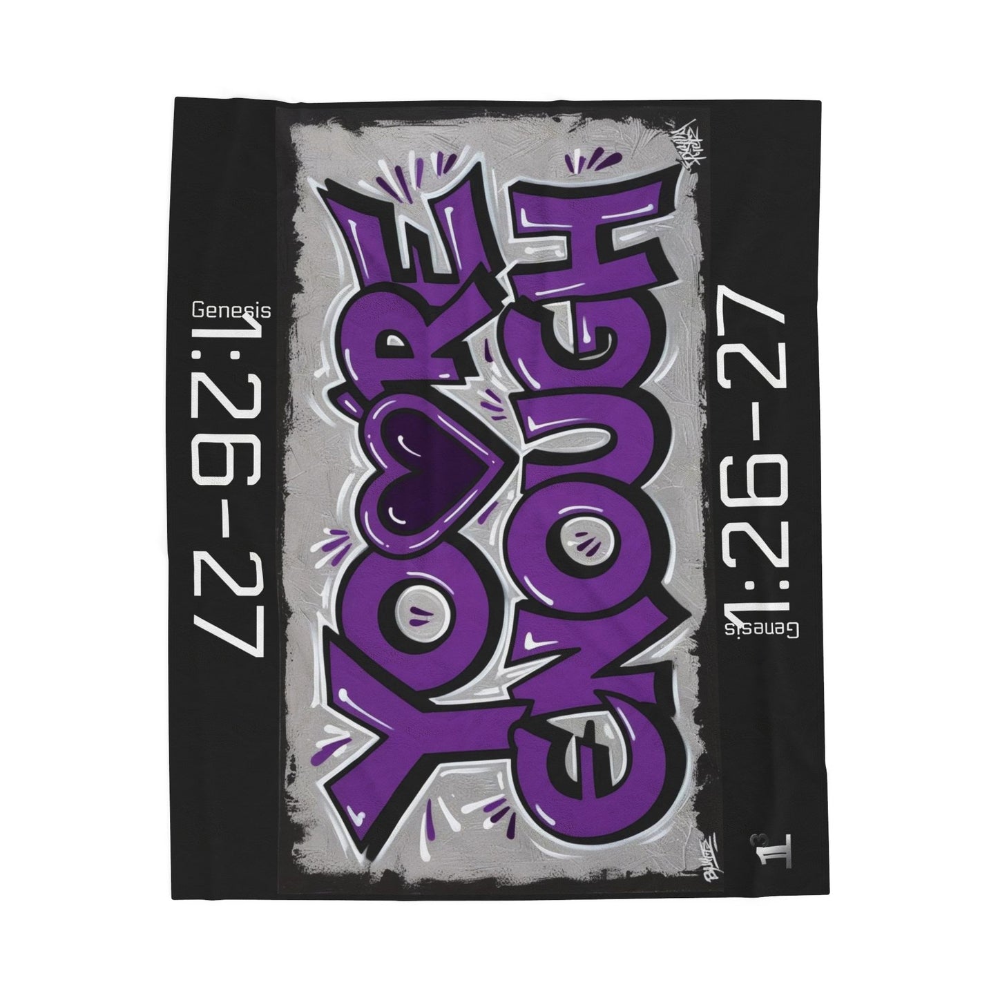 Plush Blanket - You're Enough (Black)