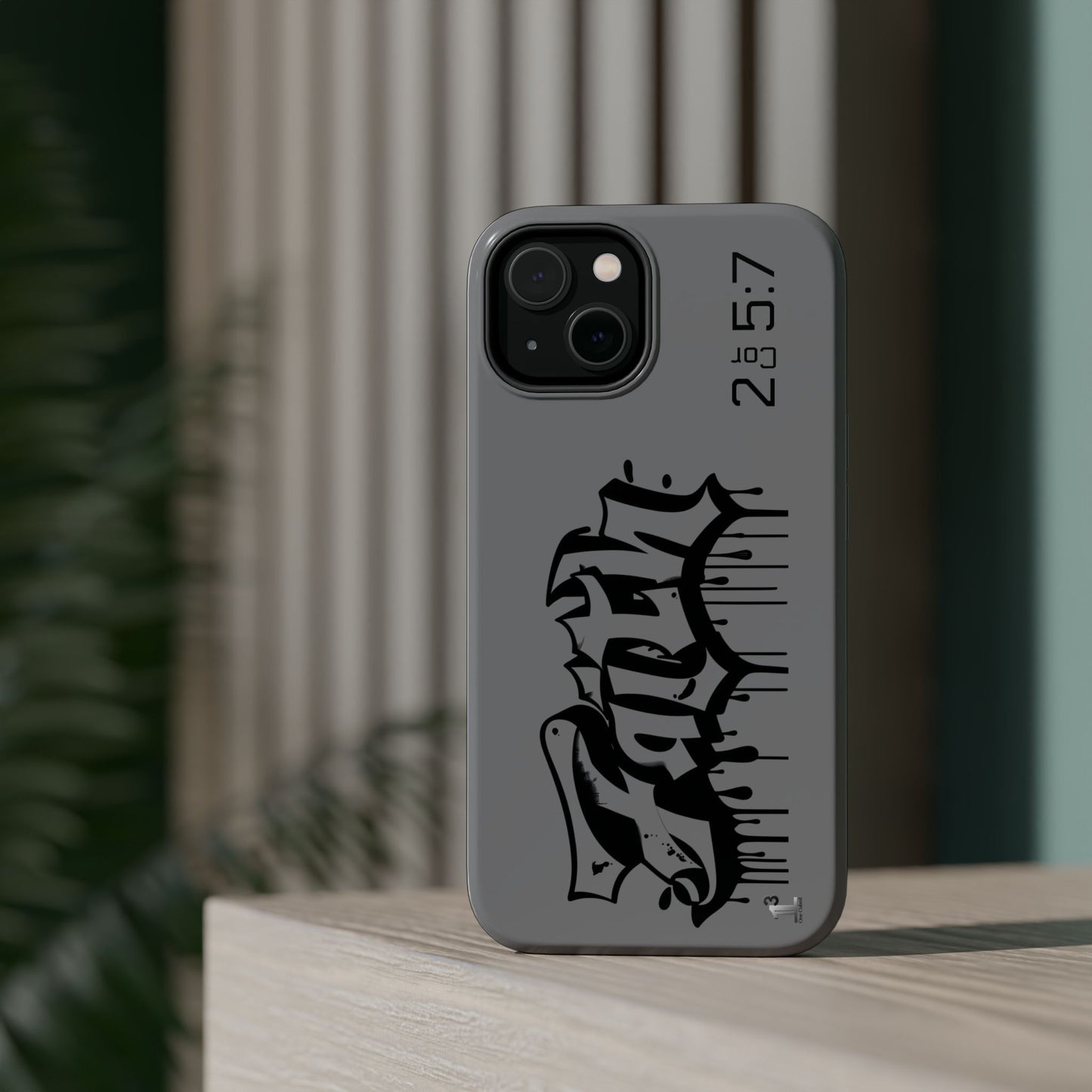 Magnetic Phone Case - Faith (Grey)