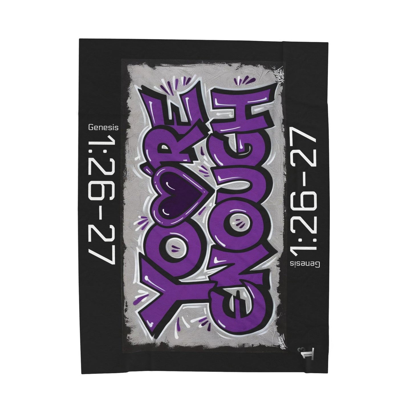 Plush Blanket - You're Enough (Black)
