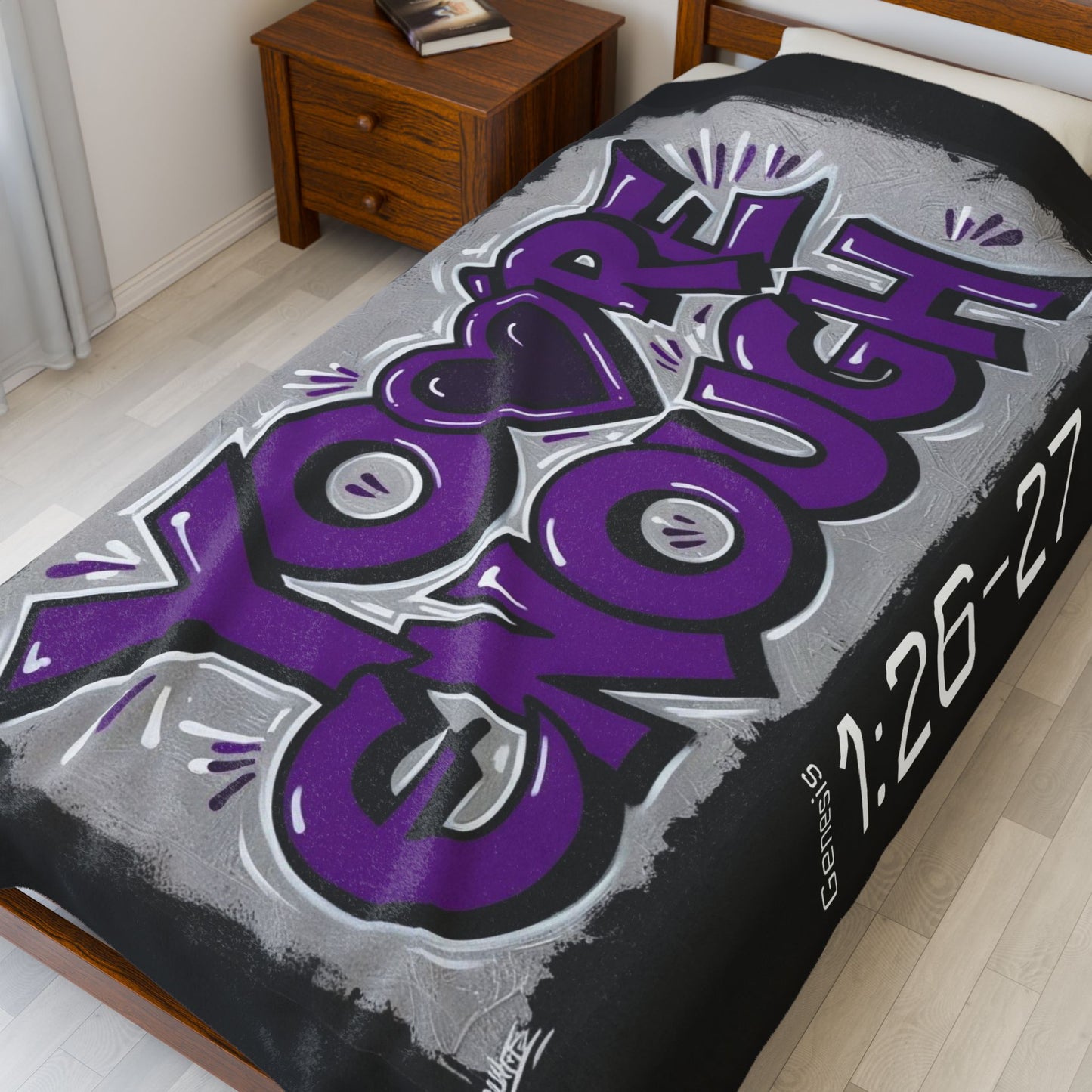 Plush Blanket - You're Enough (Black)