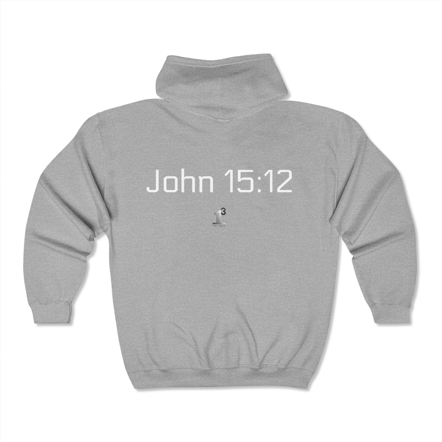 Full Zip Hooded Sweatshirt - Know God's Love - Religious Christian Apparel