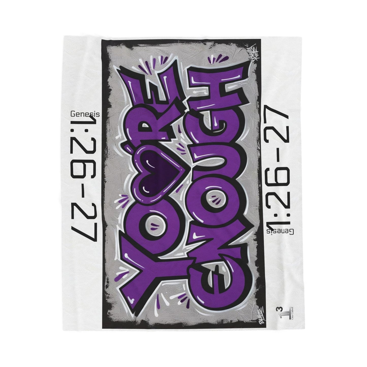 Plush Blanket - You're Enough (White)