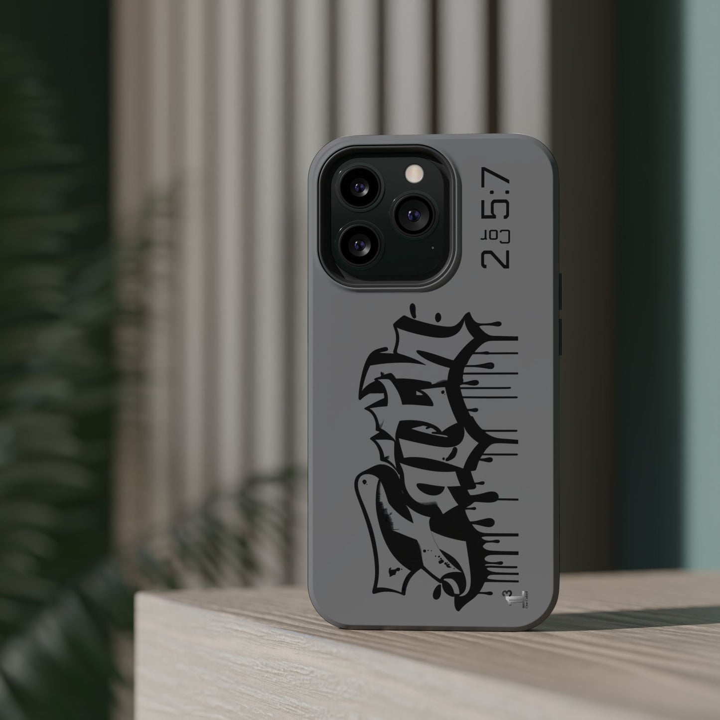 Magnetic Phone Case - Faith (Grey)